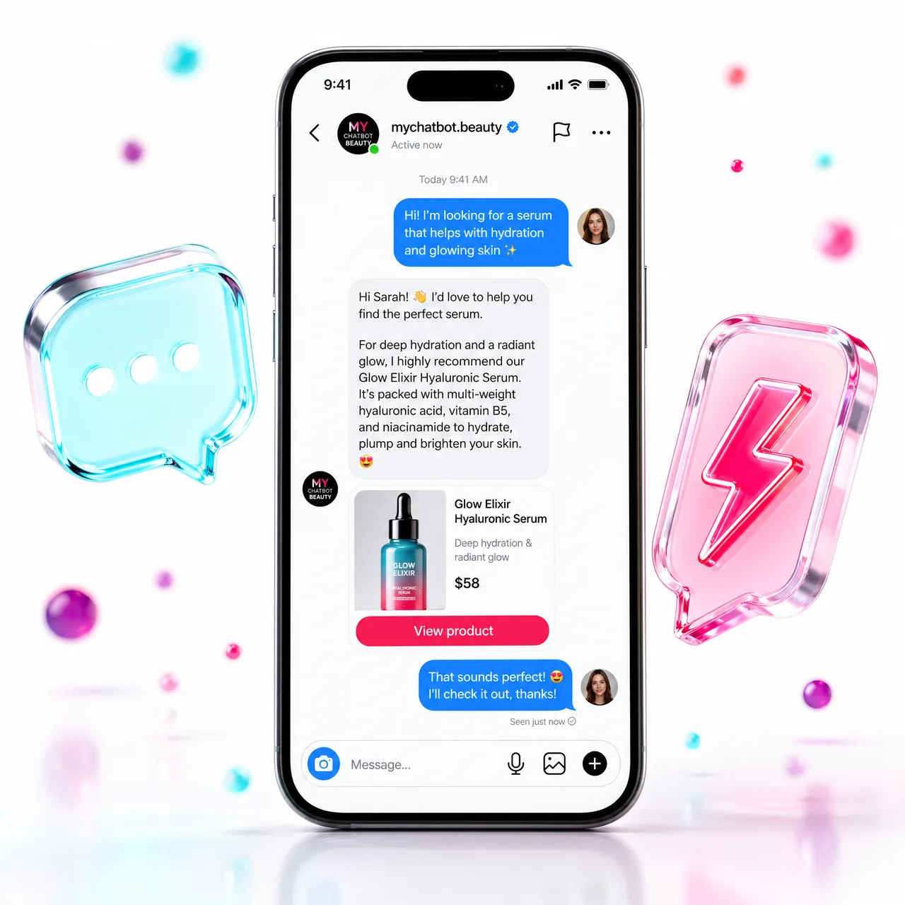 AI DMs with smart conversations and human handoff