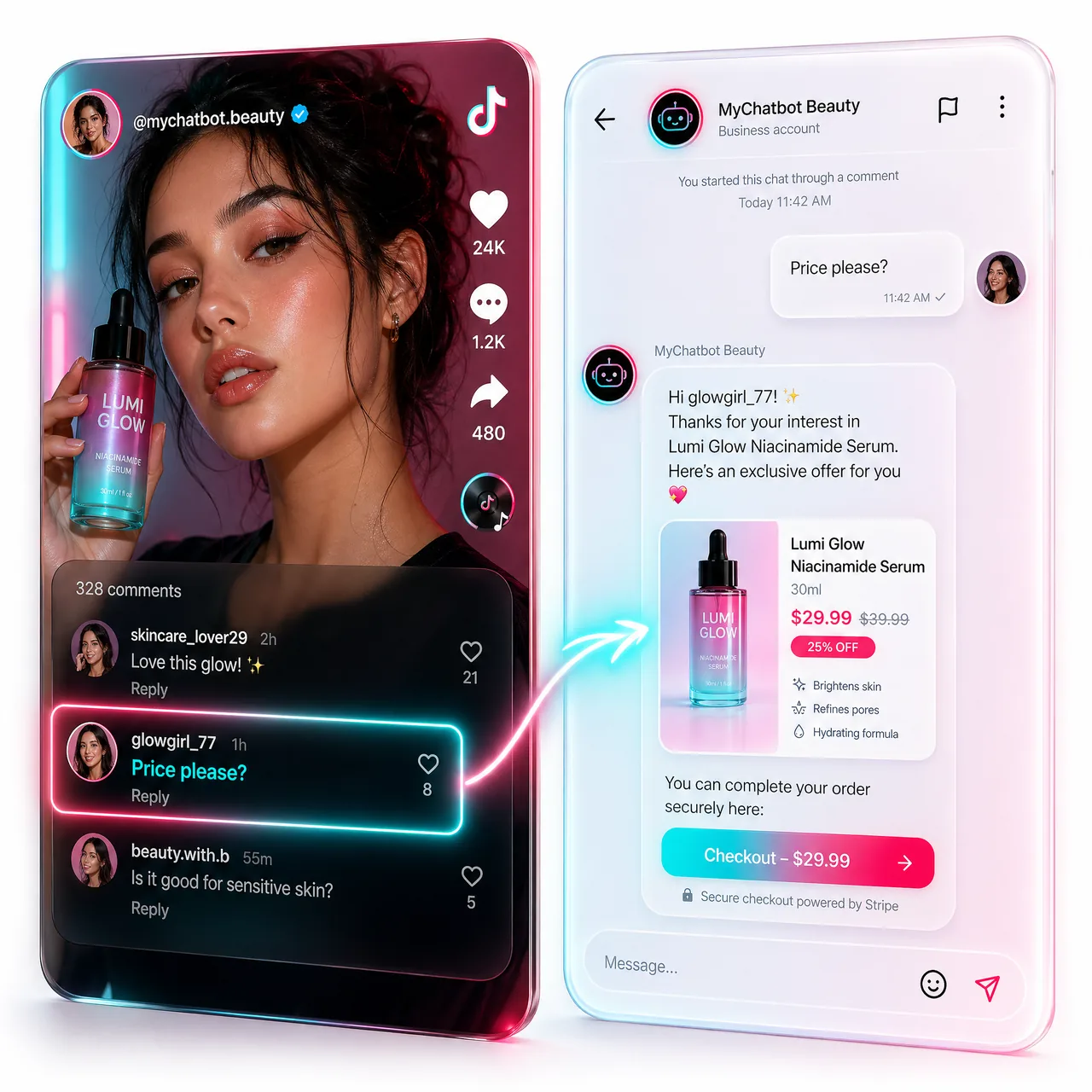 Instagram comments automatically converted into private DMs