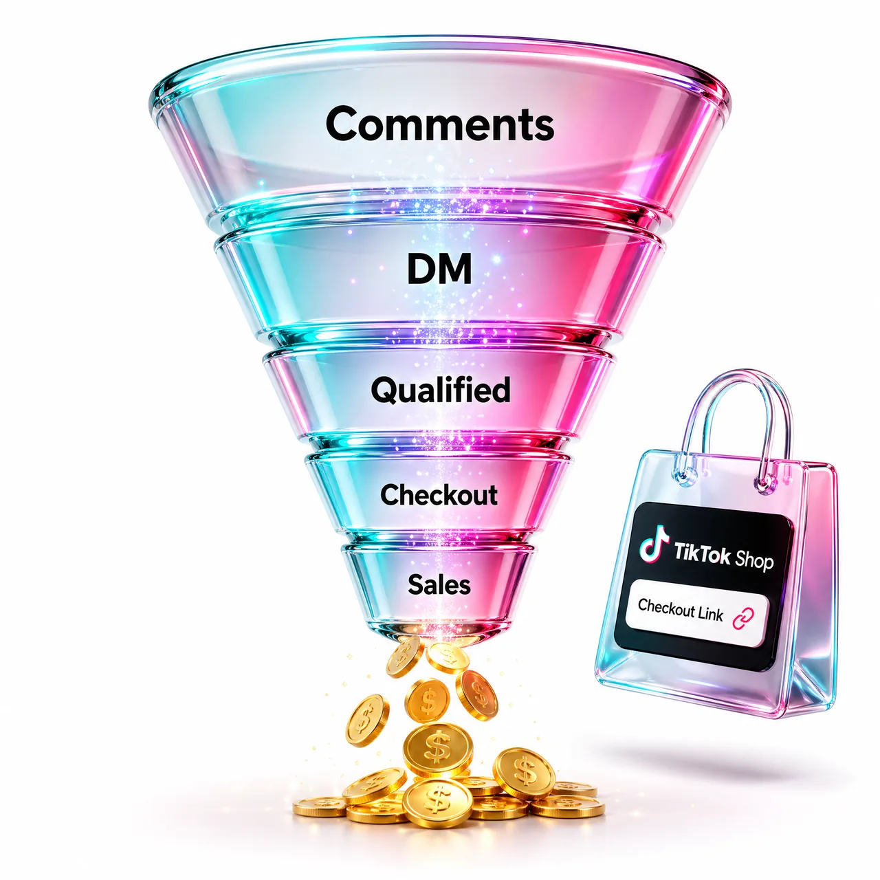 Instagram conversion funnel from comments to sales