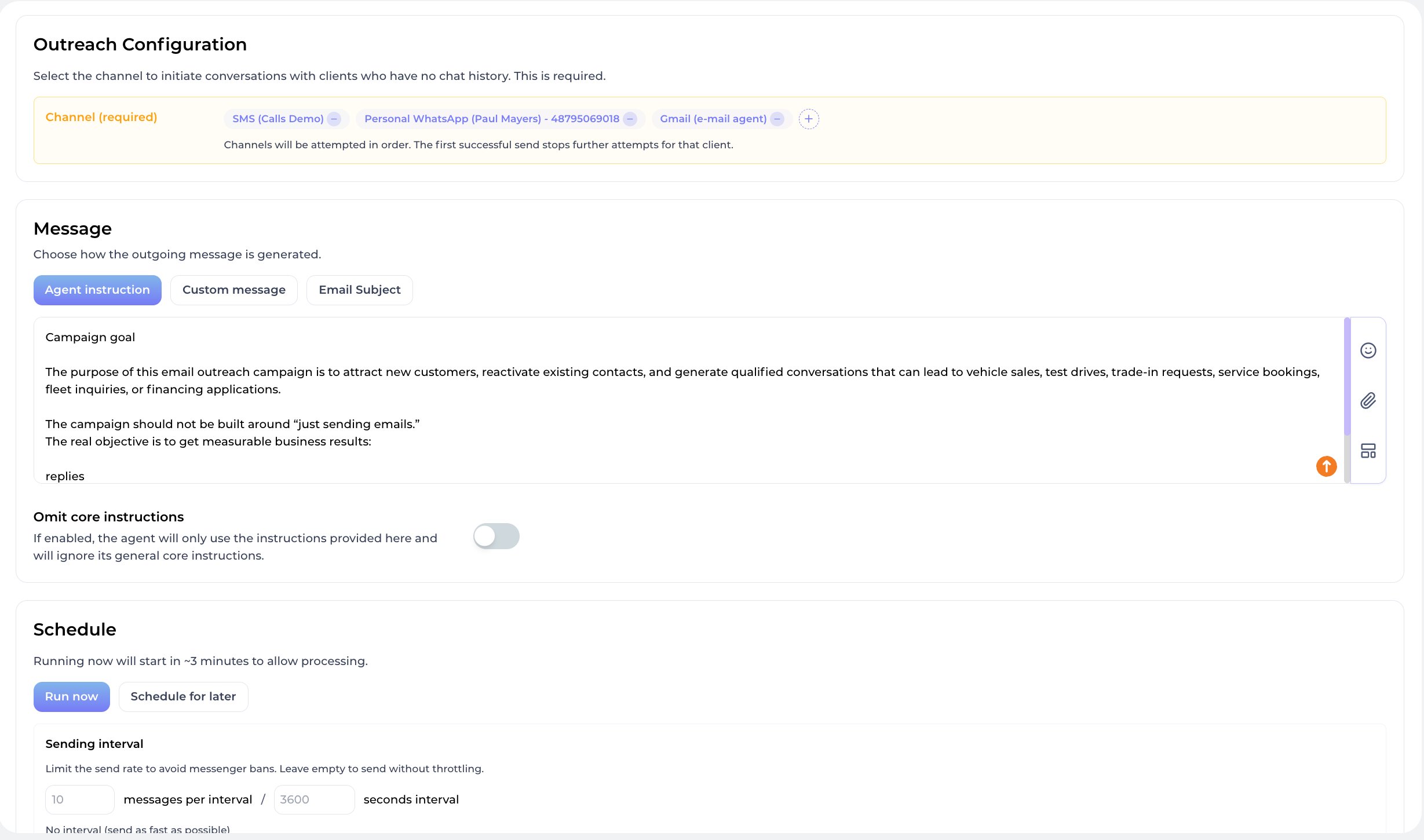 Client Outreach, AI campaign builder for agencies